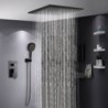 Designer Elegant Rainfall Shower System Solid Brass Shower Tap 16 Inch Matte Black